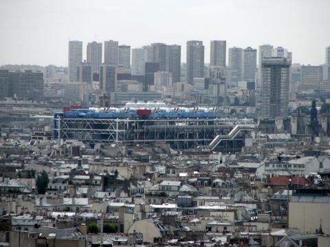 Pompidou Center from Montmarte