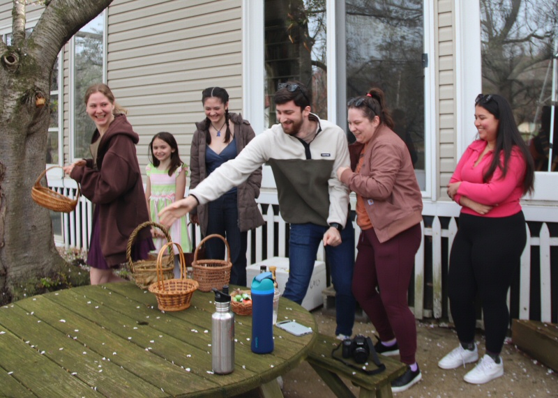 Grand "children" get baskets