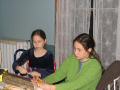 Rachel and Susannah play cards